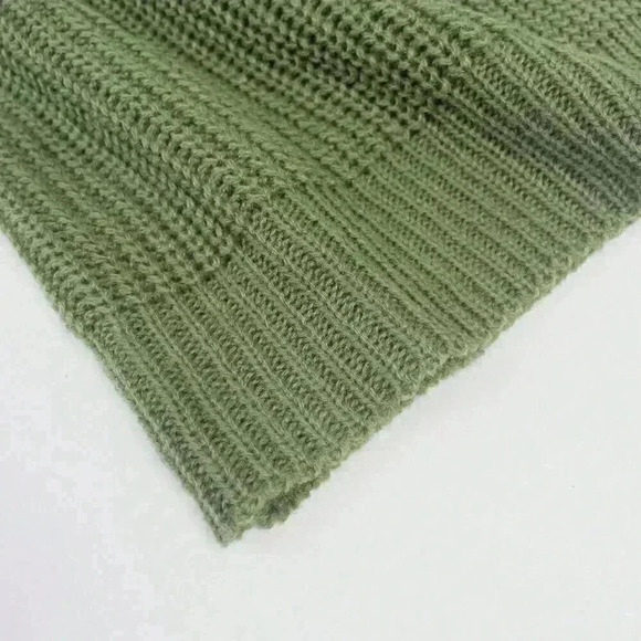 Army Green Casual Women's Solid Drop Shoulder Open Front Cardigan - Picture 8 of 8